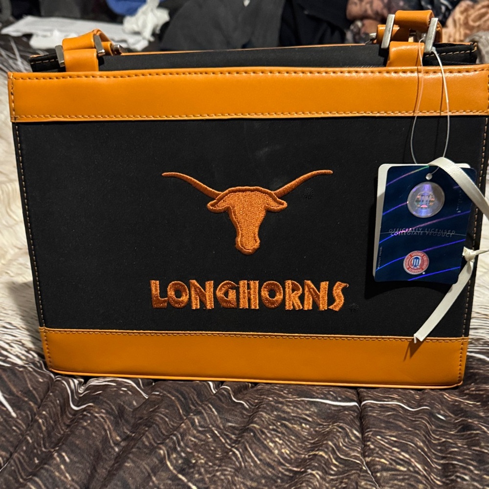 Longhorns Black and Orange Handbag